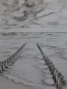 An der Küste Zeichnung